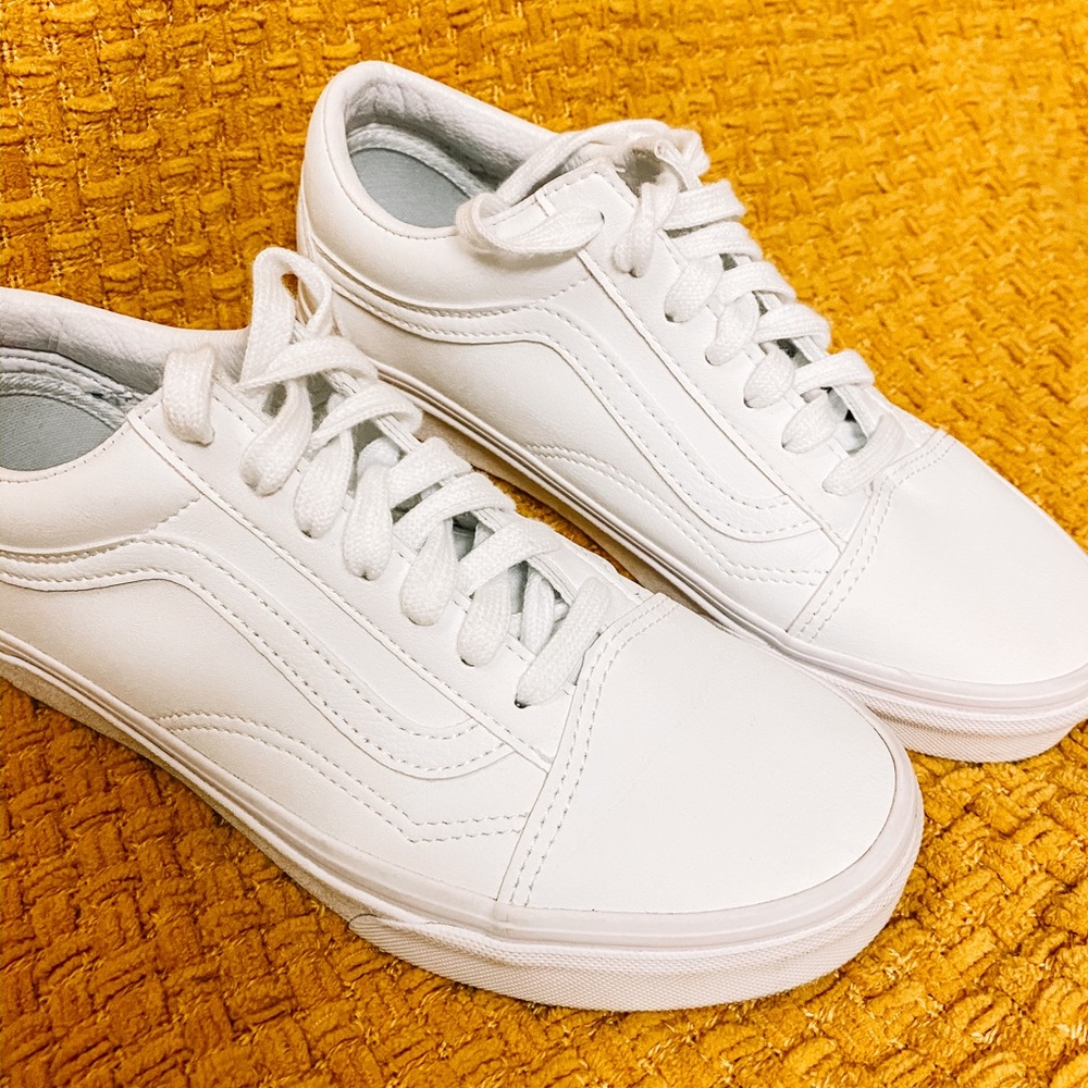 White Old Skool Vans